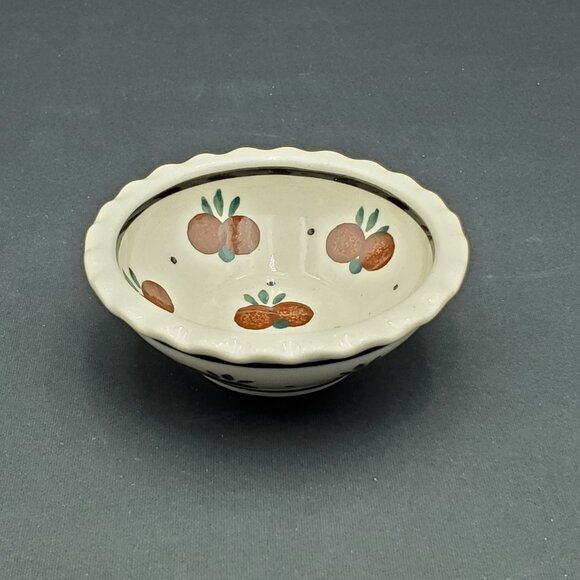 Polish Pottery Wild Cherry Condiment Bowl Sauce Dip Pinch Bowl Trinket Ring Dish - Picture 1 of 6
